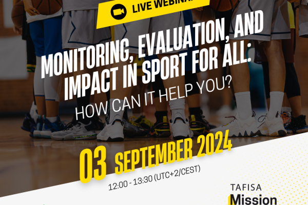 Join our Mission 2030 Webinar on Monitoring and Evaluation in Sport for All